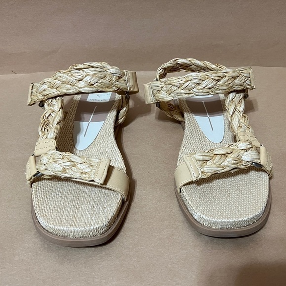Dolce Vita | Gimra Sandals Light Natural Raffia Braided Platform Sandal Size 8 - Picture 2 of 13